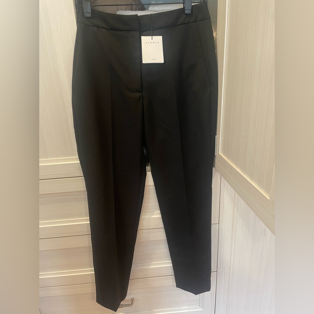 Sandro TV Blane Suit Pant NWT New Size 34 0/2 Black